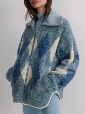 Varley Franca Sherpa Ashley Blue Jacket XS